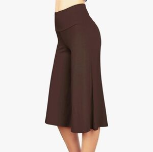 Comfortable Wide Elastic Waist Palazzo Pants in Size L For Women